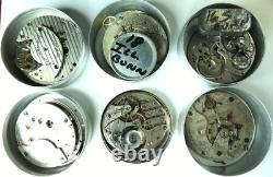 Antique Lot Illinois Pocket Watch Deferend Movement For Parts