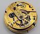 Antique M. I. Tobias Liverpool Fusee Pocket Watch Movement 44mm Sn 39586