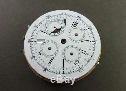 Antique MINUTE REPEATER Chronometer Triple Date & Moon Phases Movement & Dial