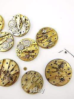Antique Mechanical Pocket Watch Movements Parts Steam Punk Restoration LAYBY