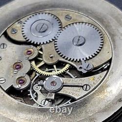 Antique Movado Gurete Pocket Watch Movement For Repairs 37mm