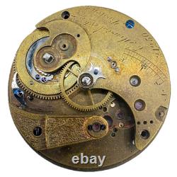 Antique N 1869 E. Howard Co 15 Jewel Key Wind Pocket Watch Movement Series III