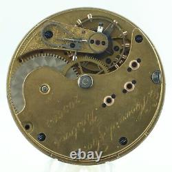 Antique N Size E. Howard Series VII / 7 Mechanical Hunter Pocket Watch Movement