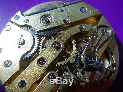 Antique PATEK PHILIPPE Pocket Watch Movement 1900's High Grade Lever Set 45mm