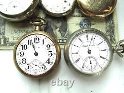 Antique Pocket Watch Lot of 5 Illinois Elgin Rebuilds ETC10250