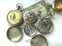 Antique Pocket Watch Lot of 5 Illinois Elgin Rebuilds ETC10250