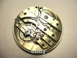 Antique Pocket Watch Movement 43mm, snap on Dial 46.3mm