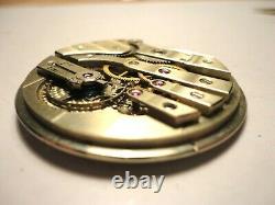 Antique Pocket Watch Movement 43mm, snap on Dial 46.3mm