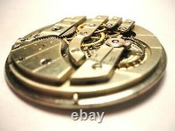 Antique Pocket Watch Movement 43mm, snap on Dial 46.3mm