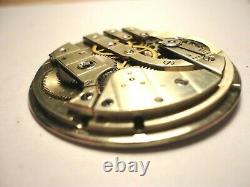 Antique Pocket Watch Movement 43mm, snap on Dial 46.3mm