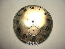 Antique Pocket Watch Movement 43mm, snap on Dial 46.3mm