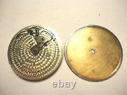 Antique Pocket Watch Movement 43mm, snap on Dial 46.3mm