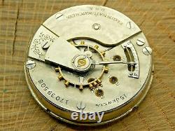 Antique Pocket Watch Movement Elgin Grade 317 18s 15j Openface Multi-Color Dial