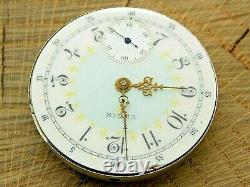 Antique Pocket Watch Movement Elgin Grade 317 18s 15j Openface Multi-Color Dial
