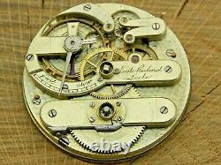 Antique Pocket Watch Movement Emile Richard Locle Jules Jurgensen 15j KWKS