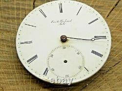 Antique Pocket Watch Movement Emile Richard Locle Jules Jurgensen 15j KWKS