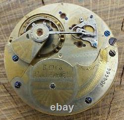 Antique Pocket Watch Movement Rockford 2-Tone Grade 84 18s 15j 4 Adjustments