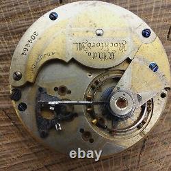 Antique Pocket Watch Movement Rockford 2-Tone Grade 84 18s 15j 4 Adjustments