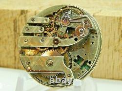 Antique Pocket watch movement parts Meylan Private Label 1890s 39mm high grade