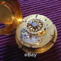 Antique Pump Action Dumb Repeater watch movement, Roux Bordier, french