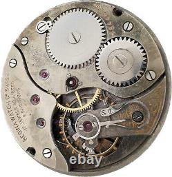 Antique Regina Omega 17 Jewel Mechanical Pocket Watch Movement w Rare Finish