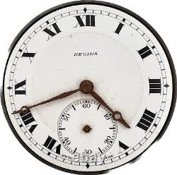 Antique Regina Omega 17 Jewel Mechanical Pocket Watch Movement w Rare Finish
