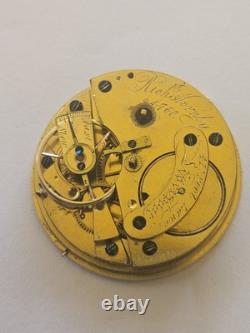 Antique Rich (Richard) Hornby Pocket Watch Movement Massey Type Liverpool