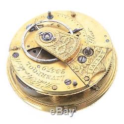Antique Rob Roskell Liverpool Pocket Watch Movement & Dial Serial # 23579 Parts
