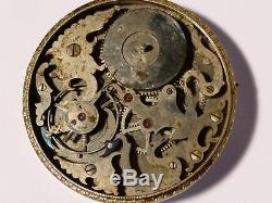 Antique SPECIAL Chinese Duplex Watch Movement Polished Steel 2 SNAKES Mythology