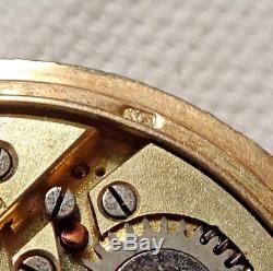 Antique SWISS Ladies Wrist Pendant Watch 14K Solid Gold Cylinder Movement Runs