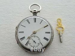 Antique Solid Silver Fusee Pocket Watch Quality Movement SPARES/REPAIR Rare
