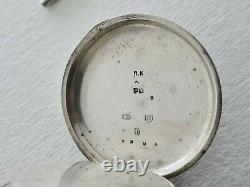 Antique Solid Silver Fusee Pocket Watch Quality Movement SPARES/REPAIR Rare