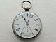 Antique Sterling Silver Fusee Pocket Watch Quality Movement Spares/repair Rare