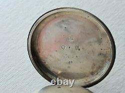Antique Sterling Silver Fusee Pocket Watch Quality Movement SPARES/REPAIR Rare
