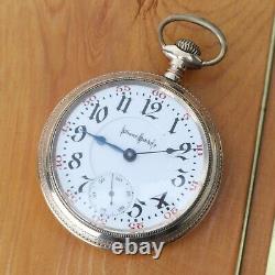 Antique Stunning 1901 Illinois Watch Co Bunn Special 21J Movement Pocket Watch