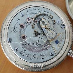 Antique Stunning 1901 Illinois Watch Co Bunn Special 21J Movement Pocket Watch