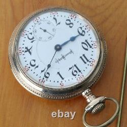 Antique Stunning 1901 Illinois Watch Co Bunn Special 21J Movement Pocket Watch