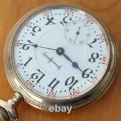 Antique Stunning 1901 Illinois Watch Co Bunn Special 21J Movement Pocket Watch