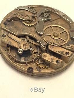 Antique Swiss Calendar Chronograph 43mm Pocket Watch Movement No. 207 19111