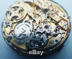 Antique Swiss Chronograph Repeater Hunters Style Pocket Watch Movement 4 Parts