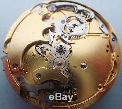 Antique Swiss Chronograph Repeater Hunters Style Pocket Watch Movement 4 Parts