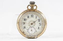 Antique Swiss Extremely High Grade Pocket Watch, Diamond Hands, Fancy Dial