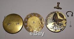 Antique Swiss Musical Repeater Pocket Watch Movement RARE! 18K Dial