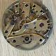 Antique Swiss Quarter Repeater Pocket Watch Movement Running For Parts Repair