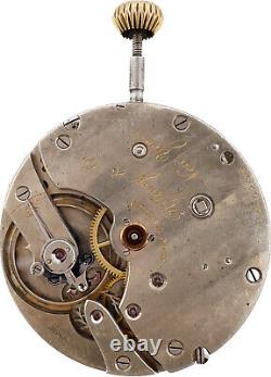 Antique Tiffany & Co. 18 Jewel Pocket Watch Movement Agassiz 3/4 Plate Swiss