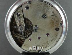 Antique ULYSSE NARDIN Pocket Watch Movement with 1-5 Scale on Dial. To Restore