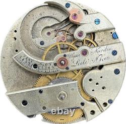 Antique Ulysse Nardin Pivoted Detent Hunter Pocket Watch Movement Incomplete