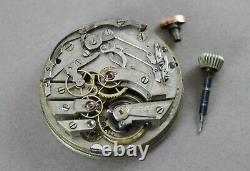 Antique Unbranded QUARTER REPEATER Chronograph Movement & Dial. Running