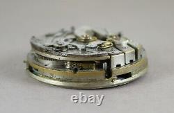 Antique Unbranded QUARTER REPEATER Chronograph Movement & Dial. Running