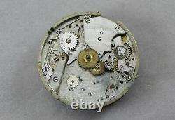 Antique Unbranded QUARTER REPEATER Chronograph Movement & Dial. Running